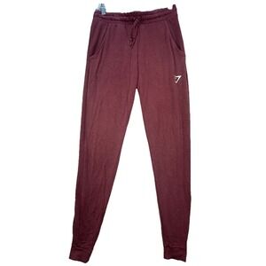 Gymshark Joggers Pull On Pants Women's Size Small Washed Out Maroon Workout Gorp